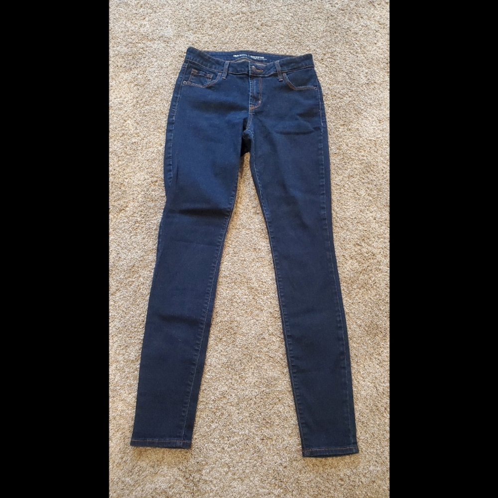 Women's Old Navy Jeans Size 6 Long Rockstar Mid-Rise Skinny